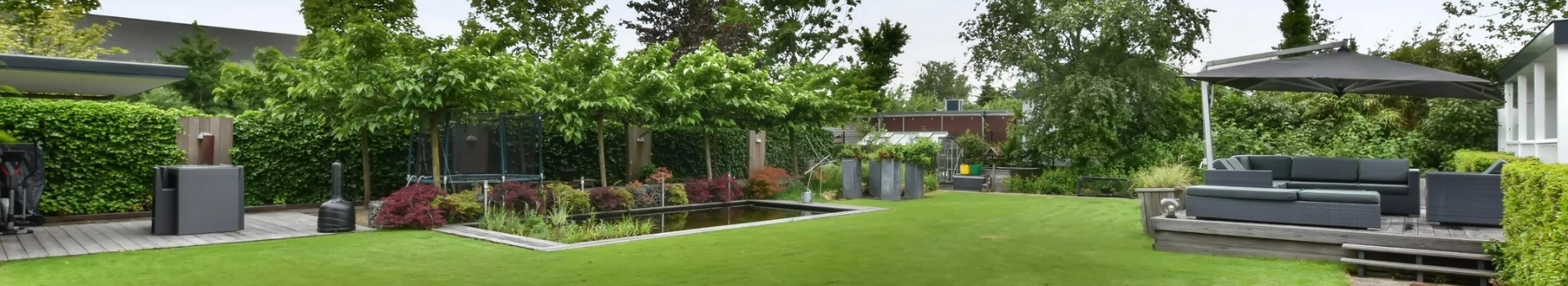 ozdobny ogród za domem